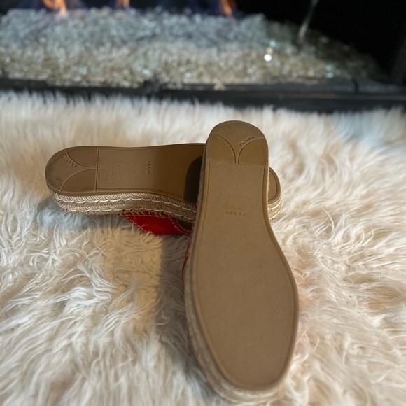 Prada Red Suede Espadrilles - Picture 7 of 7